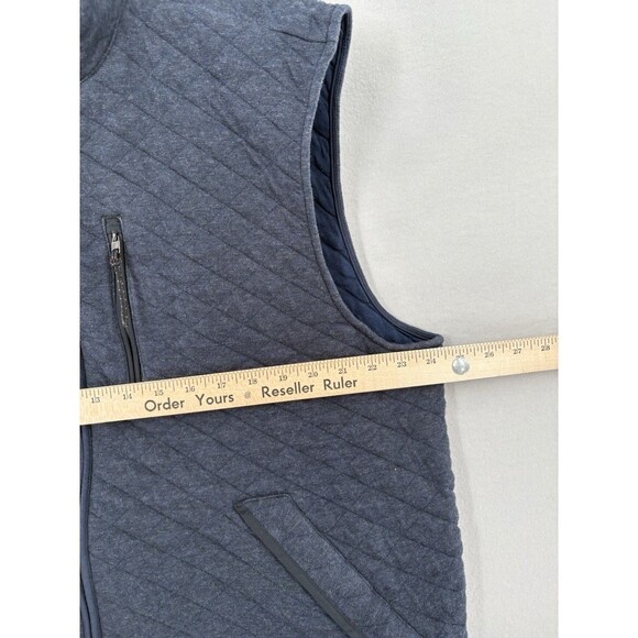 Faherty Men’s XXL Vest Epic Quilted Fleece Nym-Navy Blue Melange Full Zip NWT - Picture 4 of 10